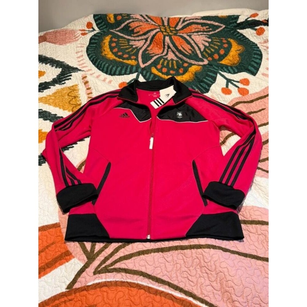 Adidas Pink & Black Track Jacket Large